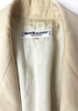 Saint Laurent Rive Gauche Creme Double Breasted Blazer with Gold Buttons