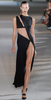 Anthony Vaccarello Black Cut Out Bathing Suit Blue Strap Spring Summer 2012
