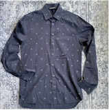Neil Barrett Navy Blue North Star Pattern Button-Up Shirt
