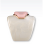 Armani Ivory White Pearlescent Pink Rectangular Gem Stone Cuff Bracelet