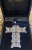 Dolce & Gabbana Silver Crystal Encrusted Cross Rosary Necklace