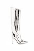 Alexandre Vauthier Silver Metallic Hologram Boots