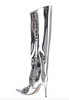 Alexandre Vauthier Silver Metallic Hologram Boots