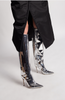 Alexandre Vauthier Silver Metallic Hologram Boots