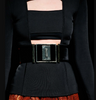 Balmain Black Velvet Gold Metal Hardware Corset Belt Runway Fall 2015