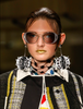 Prada Black & White Crystal Embellished Sputnik Ball 60's Earrings Spring 2016 Runway