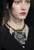 Lanvin Black Square Oversized Crystal Pendant Necklace FW2009