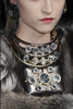 Lanvin Black Square Oversized Crystal Pendant Necklace FW2009