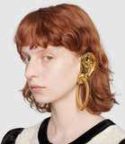 Gucci Gold Ear Shaped Hoop Ring Earring Runway