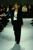 Ann Demeulemeester Black Satin Baggy Asymmetric Drop Tie Waist Pants Runway 1997 #