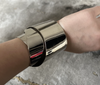 Alexis Bittar Silver 3D Folded Sculptural Futuristic Matching Set Cuff Bracelets