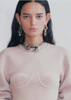 Alexander McQueen Silver Oversize Double Knot Choker Necklace