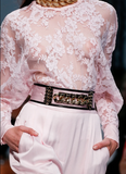 Balmain Gold Chain Clear Waist Belt Spring 2014