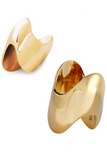 Gold Sculptural Oversized Set of Two matching St. John's Bracelets
