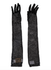 Burberry Black Fishnet Crystal Opera Gloves