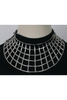 Saint Laurent Silver Grid Cage "Eifel Tower" Choker Necklace Runway Spring 2009