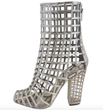 Saint Laurent Silver Grid Cage "Eifel Tower" Choker Necklace Runway Spring 2009