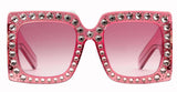 Gucci Pink "Hollywood Forever" Diamond Sunglasses