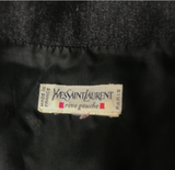 Yves Saint Laurent Rive Gauche Grey Flannel Wool Jumpsuit - BOUTIQUE PURCHASE PRICE