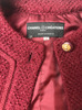 Chanel Burgundy Classic Tweed Jacket with Gold Lion Buttons - BOUTIQUE PURCHASE PRICE