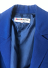 Saint Laurent Blue Garbadine Puff Sleeve Jacket - BOUTIQUE PURCHASE PRICE