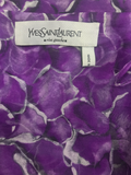 Yves Saint Laurent Purple Floral Chiffon Skirt and Top Set SS2007
