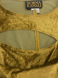 Norma Kamali Golden Yellow Velvet Mini Dress - BOUTIQUE PURCHASE PRICE