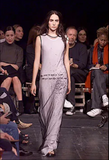 Ann Demeulemeester Black Sheer Net Wrap Skirt with Embroidery "And the wind caught the edge"