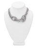 Christian Dior by John Galliano Silver Metal Crystal Pavé Safety Lobster Clasp Chain Logo Green Leather Belt Spring 2003