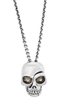 Alexander McQueen Silver Metal Divided Detachable Long Skull Necklace - BOUTIQUE PURCHASE PRICE