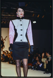 Saint Laurent Rive Gauche Pink, Black and White Satin Colorblock Jacket 1988 - BOUTIQUE PURCHASE PRICE