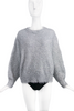 Vintage Silver Lurex Disco Techno Raver Sweater 'Balenciaga Style'