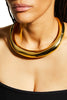 Alexis Bittar 14k Gold Plated Thick Sculptural Choker Necklace