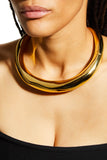 Alexis Bittar 14k Gold Plated Thick Sculptural Choker Necklace