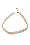 Vintage Gold & Crystal Rhinestone Choker Necklace