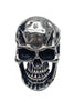 Vintage Silver Gunmetal Large Skull Ring