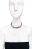 Vintage Silver Gold Sterling Heavy French Twist Long Chain Necklace