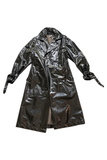Krizia Black Patent Vinyl Trench Coat #