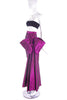 Saint Laurent Rive Gauche Purple Metallic Bow Skirt FW1987