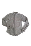 Yves Saint Laurent Grey Military Mandarin Collar Button-Up Shirt FW2006*