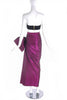 Saint Laurent Rive Gauche Purple Metallic Bow Skirt FW1987