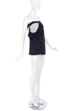 Ann Demeulemeester Black Side Drop Ruched Skirt - BOUTIQUE PURCHASE PRICE
