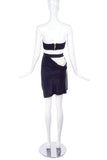 Ann Demeulemeester Black Side Drop Ruched Skirt - BOUTIQUE PURCHASE PRICE