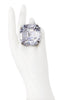 Armen Ra XL CZ Asscher Cut Solitaire Power Ring