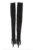 Azzaro Paris Black Suede Thigh High Over Knee Boots