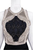 Balmain Black White Braided Crystal Embellished Diamond Dress