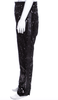 Balmain Black High Waisted Sequin Tuxedo Stripe Pants