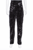 Balmain Black High Waisted Sequin Tuxedo Stripe Pants