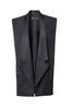 Balmain Black Tuxedo Oversized Boxy Double Lapel Jacket Vest