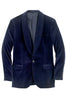 Vintage Blue Velvet Tuxedo Smoking Suit Jacket Blazer